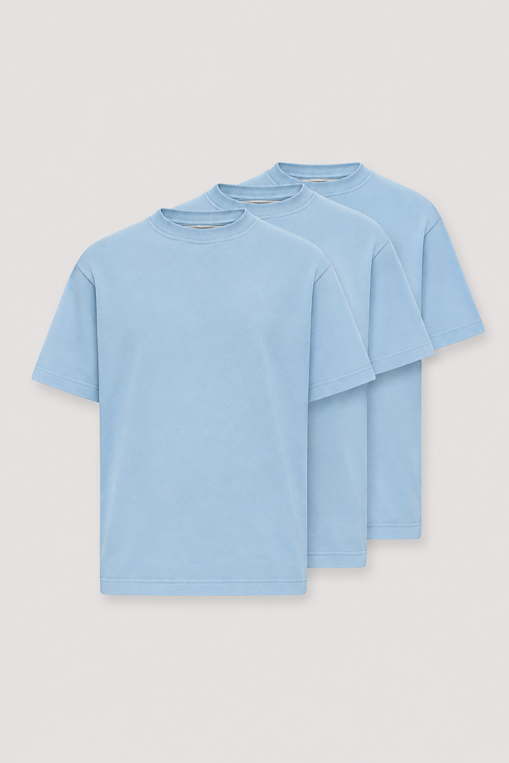 3x Heavy Basic Shirt Set Arctic