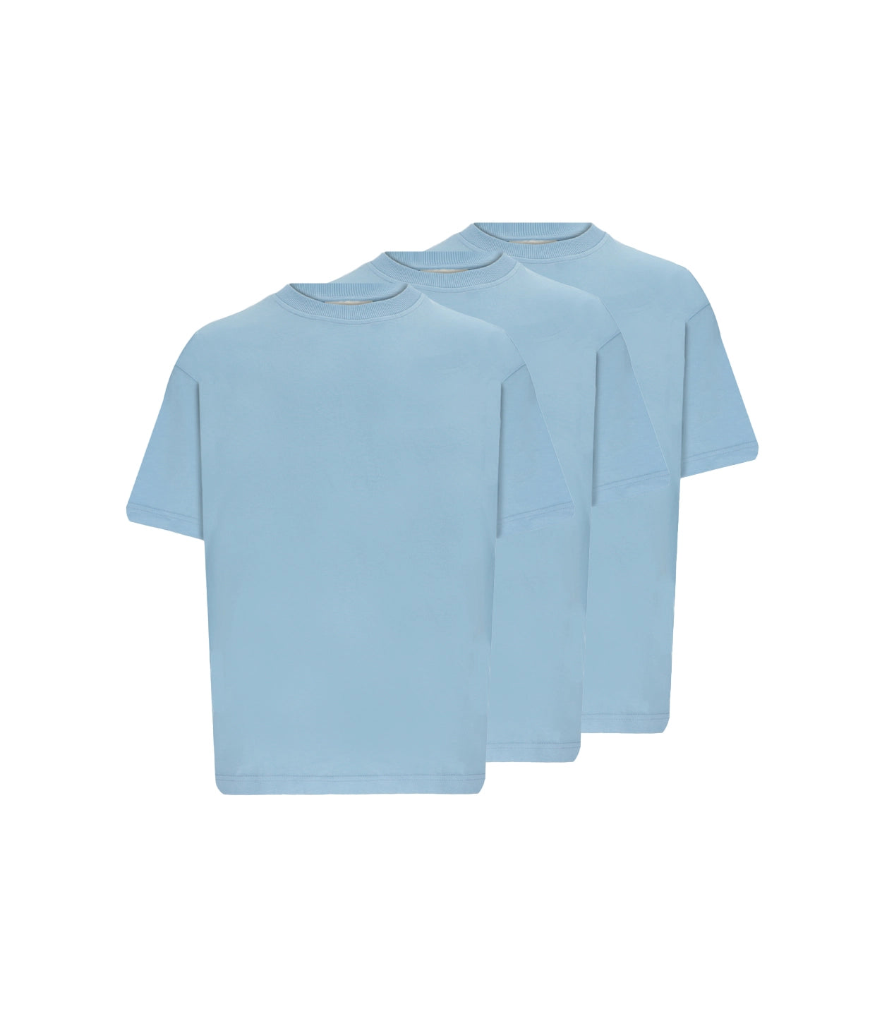 3x Heavy Blank T-Shirt Set Arctic